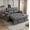 Dark Grey, variant on 58" Sleeper Sofa Bed, Full Size Pull Out Couch, Convertible Loveseat Sofa with 5-Level Adjustable Backrest, USB Charging Ports, Cup Holders & Foldable Side Table, for Living Room, Apartment & Office