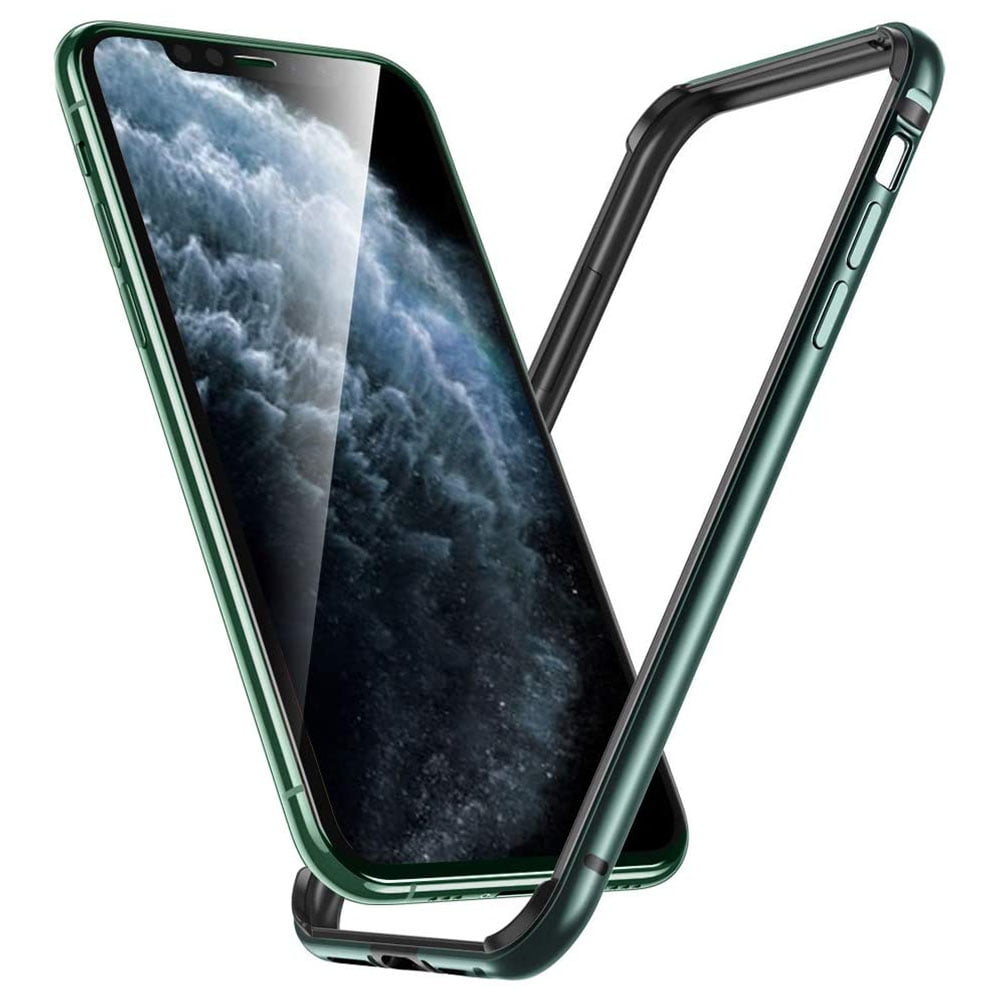 Bumper Case Compatible for iPhone 11, Metal Frame Armor with Soft Inner