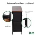 thumbnail image 4 of Cómoda Cajonera con 5 Cajones de Tela Estructura de Acero 80x30x70 cm gris, 4 of 8