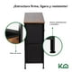 thumbnail image 4 of Cómoda Cajonera KingsHouse 5 Cajones de Tela Estructura de Acero 80x30x70 cm Cafe, 4 of 8