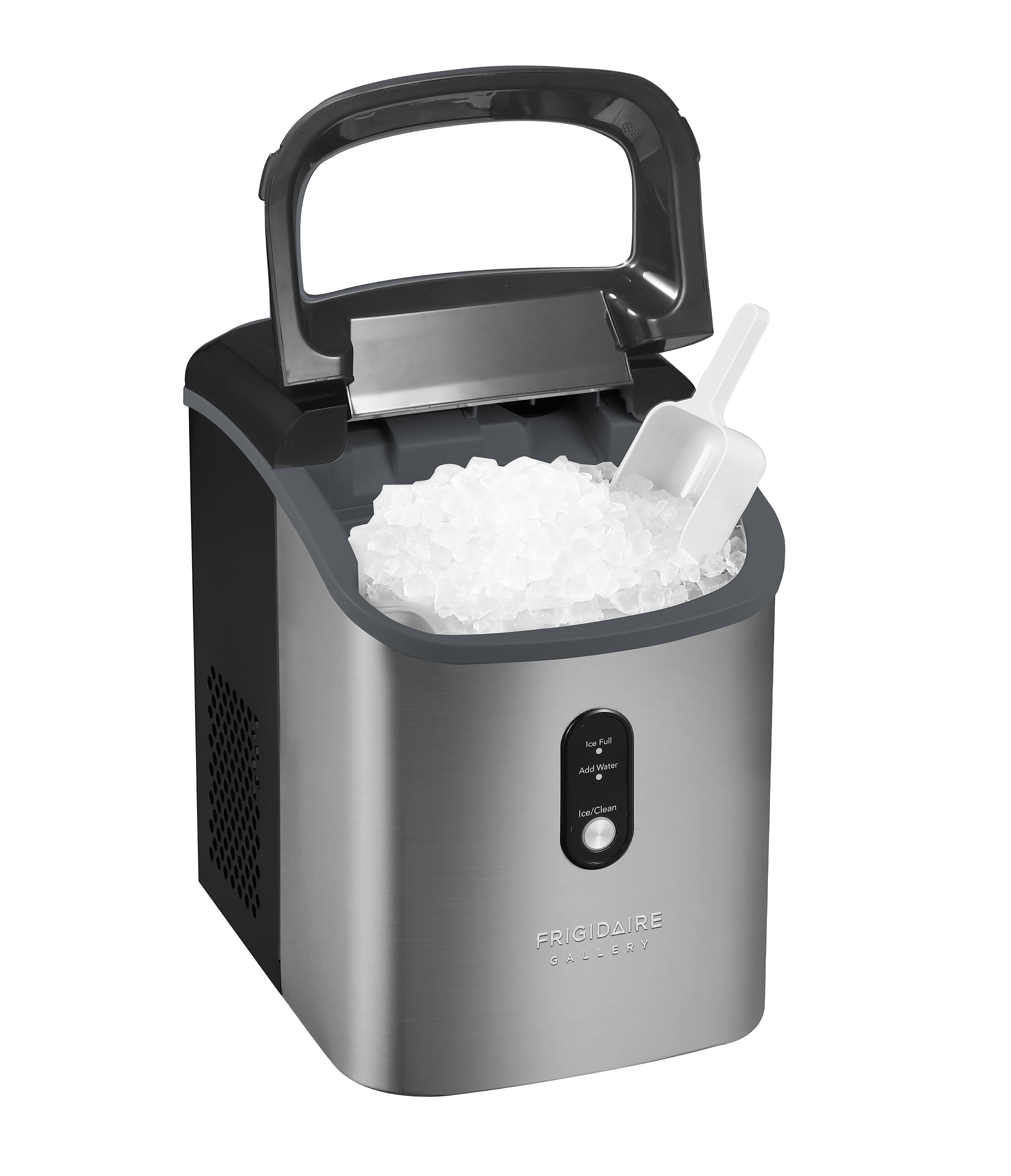 Frigidaire Gallery 33 lbs. Nugget Ice Maker, Self-Cleaning Countertop Ice Machine, Black Stainless Steel