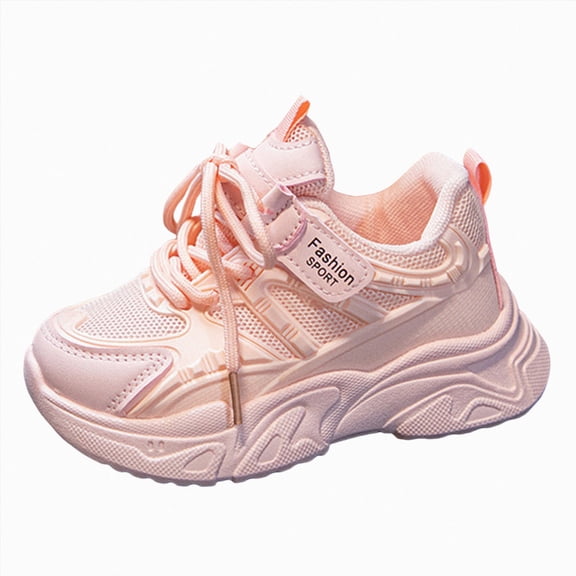 enyan Sneakers for Girls Athletic Slip On Sneakers Comfortable Bungee Girls Running Shoes (Toddler/Little Kid/Big Kid) Pink,1