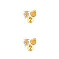 thumbnail image 1 of ZheElen Earring Stud Base Multi Stainless Handmade Popular Ear Pins Setting Daily DIY Jewelry Making Tool Beach Supplies Gold 12mm 2Set, 1 of 6