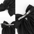 thumbnail image 6 of 2 Pack Silky Satin Hair Bows,Big Hair Bows for Women Hair Ribbons Oversized Tail Hair Bow Black Hair Bow Large Hair Ribbon Barrettes Metal Clips Bowknot Aesthetic Hair Accessories(Black&White), 6 of 15