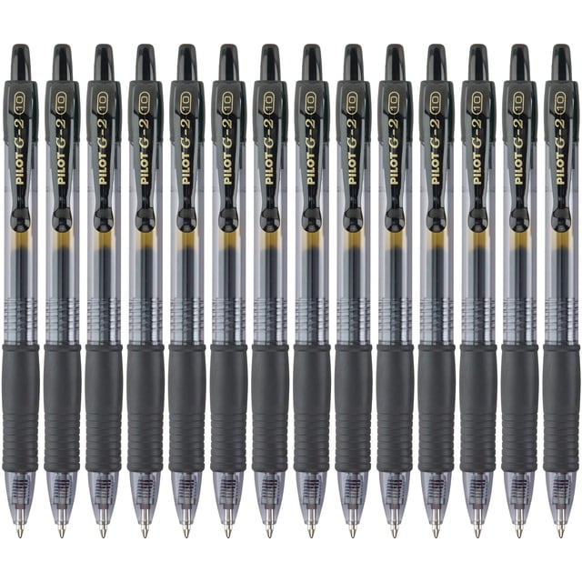 Bolígrafos de gel Pilot G2 Premium punta gruesa de 1 mm negro x14