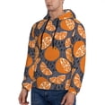 thumbnail image 3 of Lsque Various Oranges Pattern Casual Men's Hoodie,Hooded Sweatshirt with Kangaroo Pocket,Pullover Hoodie-Large, 3 of 7