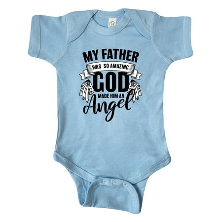 

Inktastic My Father was So Amazing God Made him an Angel Gift Baby Boy or Baby Girl Bodysuit
