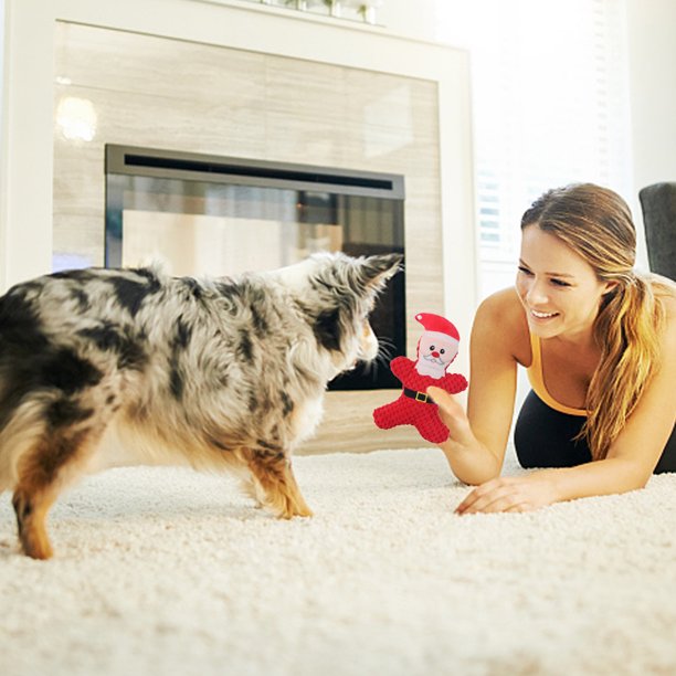 Juguete de peluche para perros, resistente a mordeduras, serie de Navidad, juguete para masticar perros, suministros para mascotas Tmvgtek Para estrenar