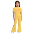 thumbnail image 3 of Kiijoy Big Girls Outfits New York Print Short Sleeve T Shirt Flared Pants Set, Sizes 10-11, 3 of 3