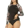 thumbnail image 6 of Hurley Women's UPF 50+ Long Sleeve Pull Over Rash Guard (Scattered Palm, S), 6 of 6
