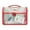 Red, variant on Portable File Storage Bag Clear Label Window Handheld Book Bag 31x5.5x23cm Transparent File Case for Students Teacher