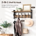 thumbnail image 7 of 17.1 InchCoat Rack Wall Mount with Shelf, Coat Hanger Wall Mounted with 5 Hooks, Wall Mounted Coat Racks, Wall Shelf with Hooks, Hat Rack for Entryway, Bedroom, Living Room, 7 of 7