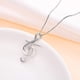 thumbnail image 5 of Collar con colgante de nota musical de plata de ley S925, cadena de caja de 18 pulgadas, 5 of 5