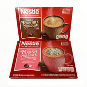 Nestle Classic Rich Milk Chocolate Flavor Hot Cocoa Mix; 2 Packs of 6 Servings: 1 Classic and 1 Marshmallows. Total of 12 servings