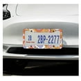 thumbnail image 2 of Renewold Hippie Flower Orange Pink Metal Automotive License Plate Frames Novelty Vanity Tag Car Accessories Decor for Men Women, Set of 2, 2 of 7