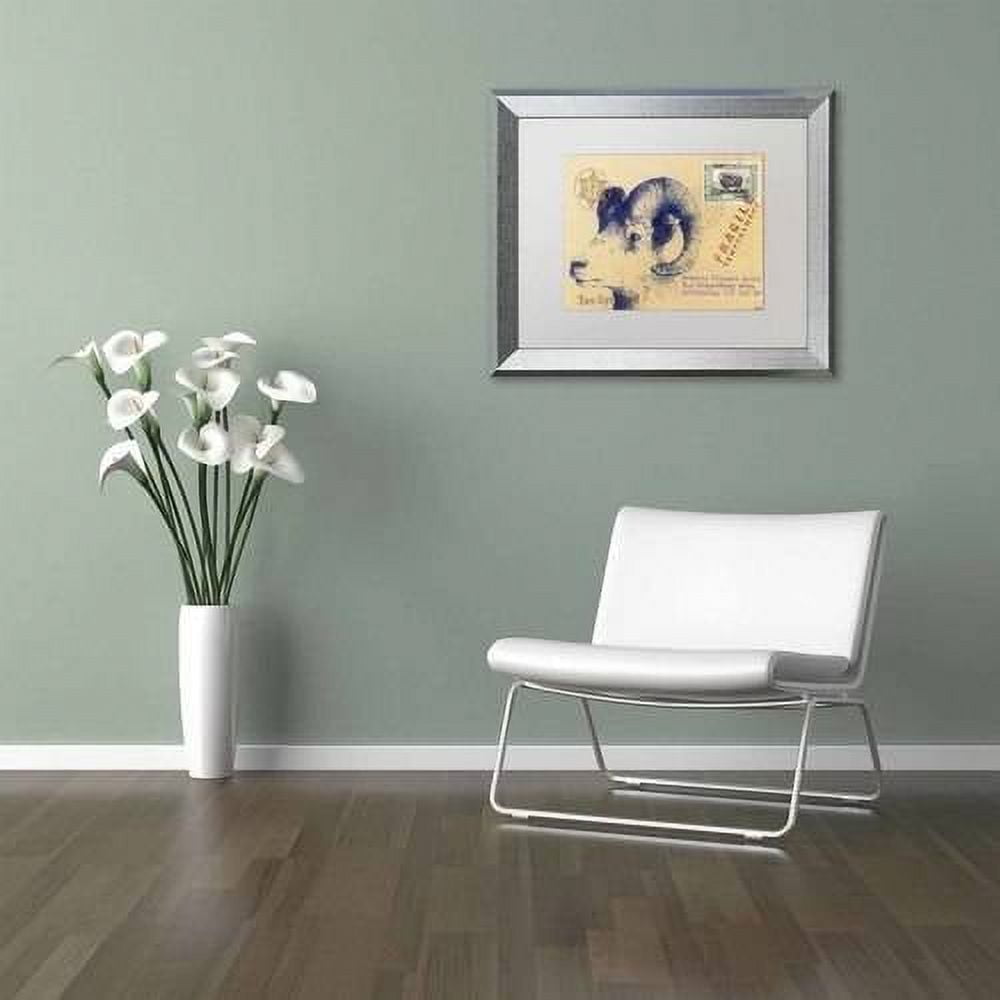 Trademark Fine Art 'Ulysses' Canvas Art by Nick Bantock, White Matte, Silver Frame