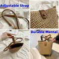 thumbnail image 6 of SkyAuks Crossbody Bags for Women, Tote Bag for Women, Women Straw Crossbody Bag Beach Handmade Rattan Shoulder Bags Hand Woven Leather Straps Straw Clutch Purse, Brown, 6 of 7