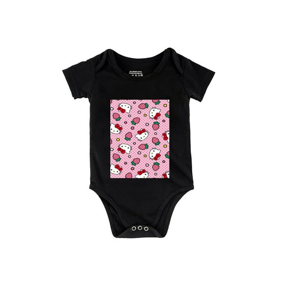 Hello Kitty Baby Boy Girl Romper Newborn Cute Onesie Clothes Black 3M/59