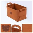 thumbnail image 2 of Unique Bargains Set of 3 Collapsible Storage Bins Brown 7.1*5.1*4.3in, 2 of 6