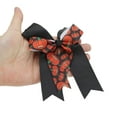 thumbnail image 4 of Unique Bargains 1 Pc Duckbill Clip Halloween Bow Double-layer Ribbon Hair Clip for Women Orange, 4 of 5