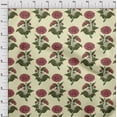 thumbnail image 3 of oneOone Georgette Viscose Light Yellow Fabric Floral Block Fabric For Sewing Printed Craft Fabric By The Yard 42 Inches, 3 of 4