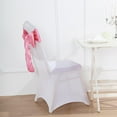 thumbnail image 4 of Efavormart 5 Pack | Rose Quartz Satin Chair Sashes | 6"x106", 4 of 9