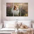 thumbnail image 2 of Elephant Stock Sheltie And Flowers Wall Art - Horizontal Multi Panel Canvas - Living Room Wall Decor - Animal Multi Panel - Brown And Gray Decor - 50" x 32", 2 of 4