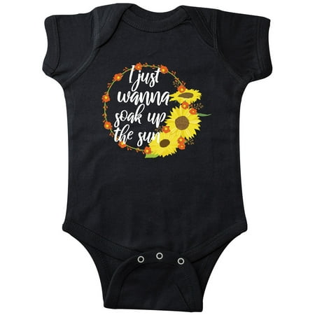 

Inktastic Sunflower I Just Wanna Soak up the Sun Gift Baby Boy or Baby Girl Bodysuit