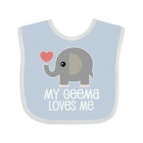 Inktastic My Geema Grandma Loves Me Boys or Girls Baby Bib