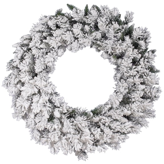 Pemberley Row PVC White/Green Artificial Christmas Wreath 36" Unassembled