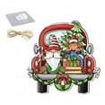 thumbnail image 1 of Wooden Hanging Sign Cartoon Dwarf Snowman Pattern Christmas Pendant for Home Festive Party Decoration, 1 of 10
