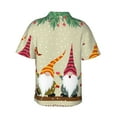 thumbnail image 3 of Bixox Men's Hawaiian Shirts Men's Christmas Card With Gnomes Print Short-Sleeve Shirt-XX-Large, 3 of 8