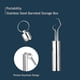 thumbnail image 4 of Juego de palillos de dientes de acero inoxidable de 3 piezas / juego, herramientas de limpieza de dientes de primera calidad, juego de palillos de dientes de hilo dental reutilizable, llavero de, 4 of 5