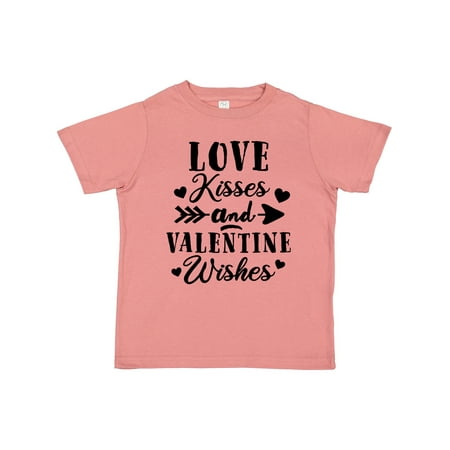 

Inktastic Valentine s Day Love Kisses and Valentine Wishes Gift Toddler Boy or Toddler Girl T-Shirt