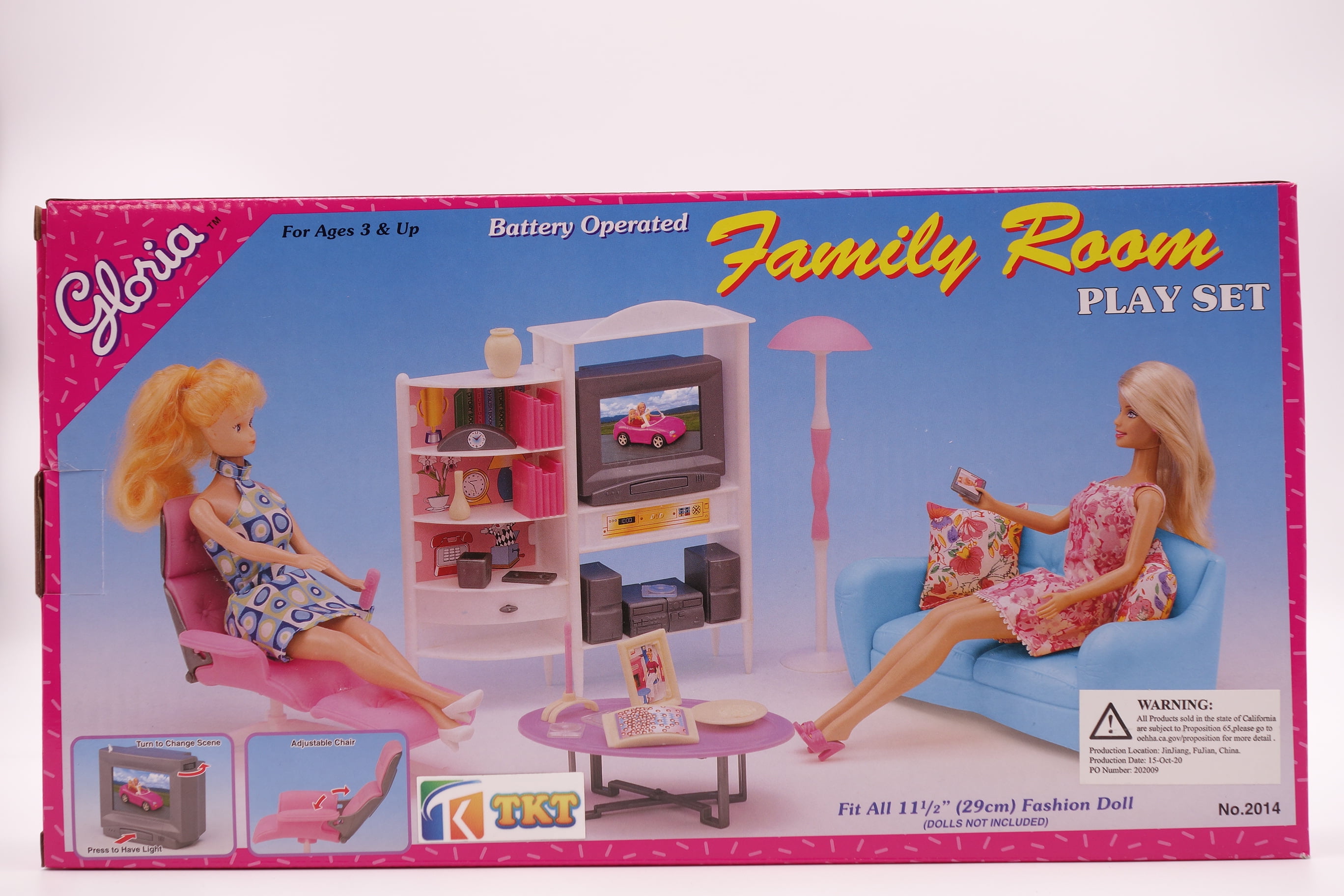 Living Room Play Set 94014 Gloria Barbie Size Doll House Furniture/ 