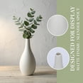 thumbnail image 2 of REGALWOVEN Modern Ribbed Ceramic Vase for Home Decor Small Boho Decorative Vase , Minimalist Matte Flower Vase for Shelf Table White 3"L x 3"W x 6.5"H, 2 of 5