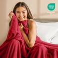 thumbnail image 5 of Bare Home Microplush Fleece Blanket - 300 GSM - Fuzzy Microfleece - Soft & Plush - Full/Queen, Red, 5 of 10