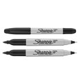 thumbnail image 2 of Sharpie Twin Tip Permanent Markers Pack of 3 Black Ink Fine and Ultra-Fine Tip for Writing and Labelling, 2 of 8