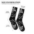 thumbnail image 3 of Athletic Socks Racing Checkered Flag Sport Running Calf Socks Crew Socks for Men Women, 3 of 7