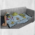 thumbnail image 6 of Island Map Soft Flannel Fleece Throw Blanket, Treasure Island Skull Nautical Design Pirate Theme Fictional Fish Kids Theme, Cozy Plush for Indoor and Outdoor Use, 60" x 80", Multicolor, by Ambesonne, 6 of 6