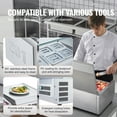 thumbnail image 6 of KFFKFF Countertop Refrigerated Salad Pizza Prep Station 160 W Stainless Guard ETL, 6 of 9