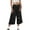 Black, variant on Women's Casual Pants Puppy Embroidered Jeans Loose Straight Leg Versatile Cropped Fashion Bottoms for Daily Use