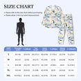 thumbnail image 4 of Mens Pajamas Set - Zebra Toucan Tropical Leaves Comfy Long Sleeve Button Up Pajama Sets for Men 2 Piece, Soft Sleepwear Nightwear Pjs Lounge Sets for Men with Pockets, 4 of 5