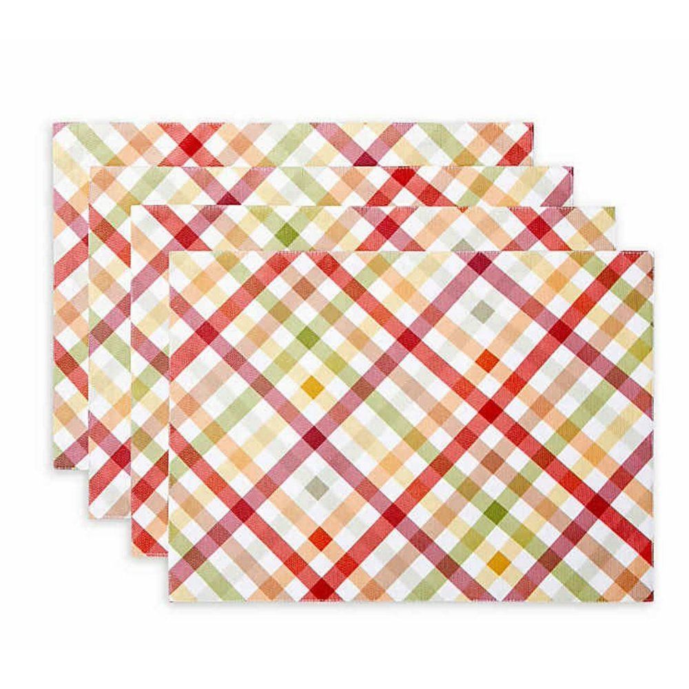 Autumn Gingham Placemats (Set of 4)