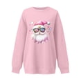 thumbnail image 5 of Women's Christmas Sweatshirts for $10 Thin Fleece Round Neck Loose Long Sleeve Pullover Top Casual, 5 of 5