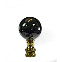 Black Ceramic Ball Finial 2"h