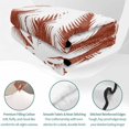 thumbnail image 4 of Quilts Queen Size Bedding Set, Tropical Plants Lightweight Quilted Comforter, Orange Red Summer Coastal Palm Tree Leaves Reversible Bedspread Coverlet with Pillow Covers for All Season, 90" x 96", 4 of 9