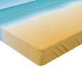 thumbnail image 2 of Ambesonne Beach Fitted Sheet, Relaxing Sunny Seaside, Full Size, Sand Brown Sky Blue, 2 of 3