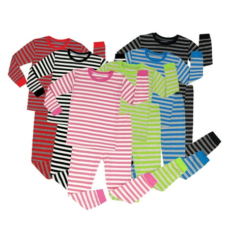 

Esaierr Kids Baby 2Pcs Pajamas Pjs Set for Boys Girls Kids Home Suit Thermal Underwear Set Toddler Christmas Striped Pj Set Long Sleeve Loungewear Spring Fall Lounge Sleepwear Outfits，Size 2-9T