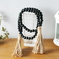 thumbnail image 2 of Wooden Beads Garland Tassels Farmhouse Beads Rustic Country Hanging Decors, 2 of 8